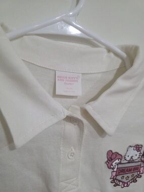 Hello Kitty & Friends Girls' White Polo Top - Dream Big